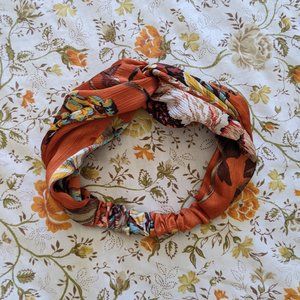 Orange Floral Headband